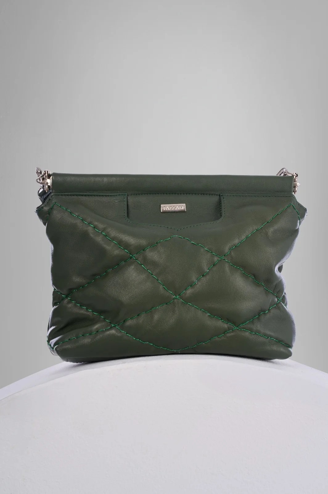 Quilted Genuine Leather Crossbody Bag