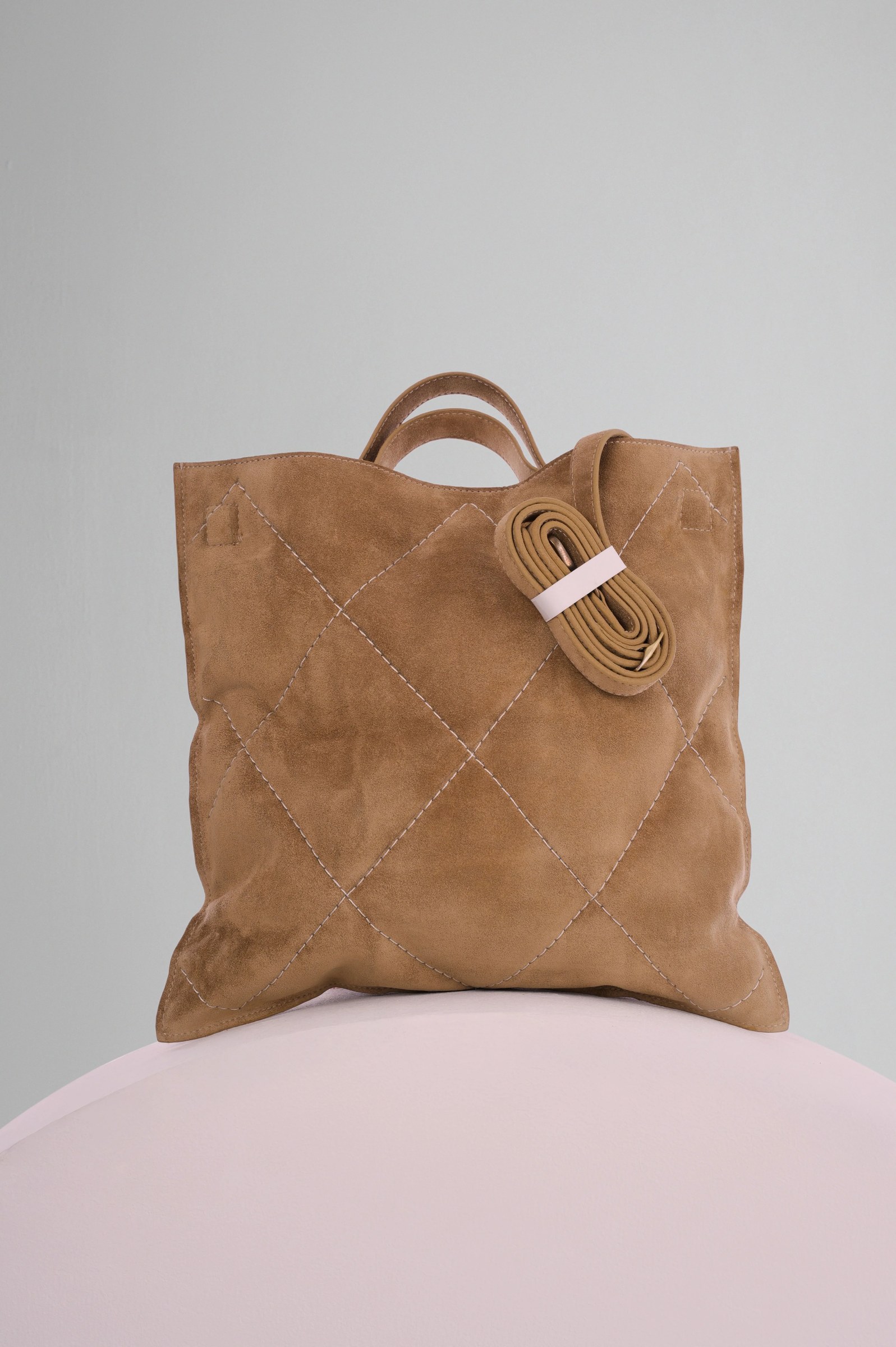 Chamois Quilted Soft Square Tote