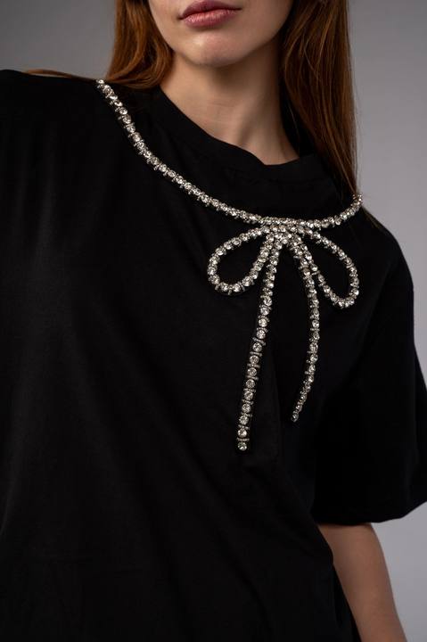 Embellished Basic Cotton T-Shirt