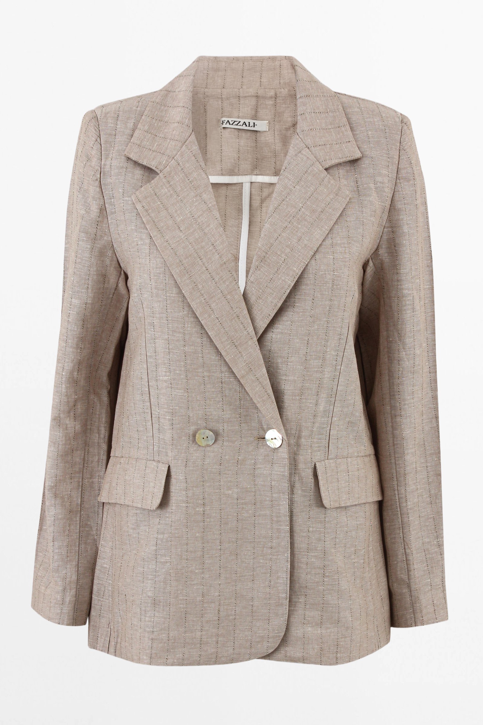 Linen Striped Blazer.