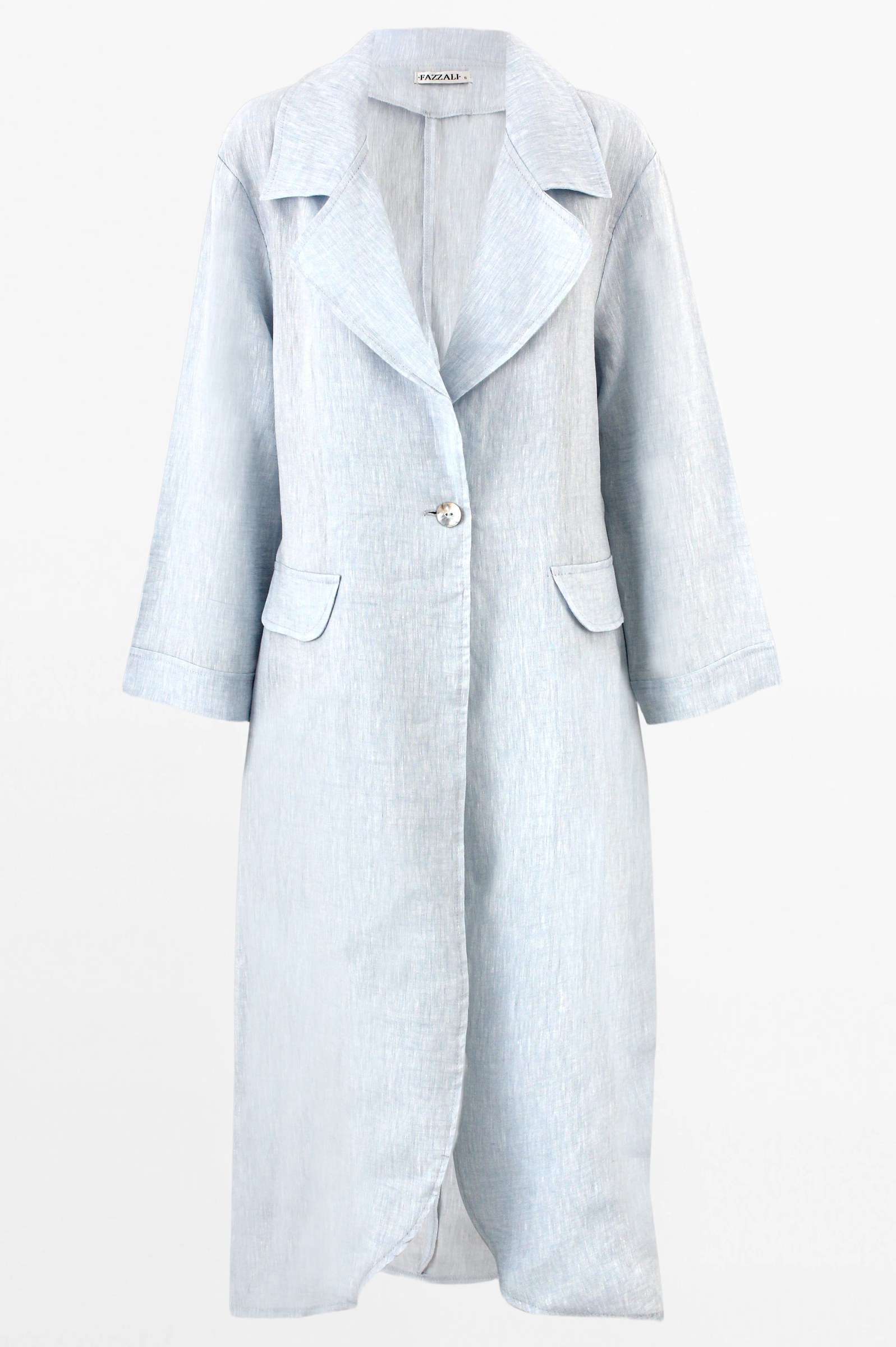 Flowy Long Linen Blazer.