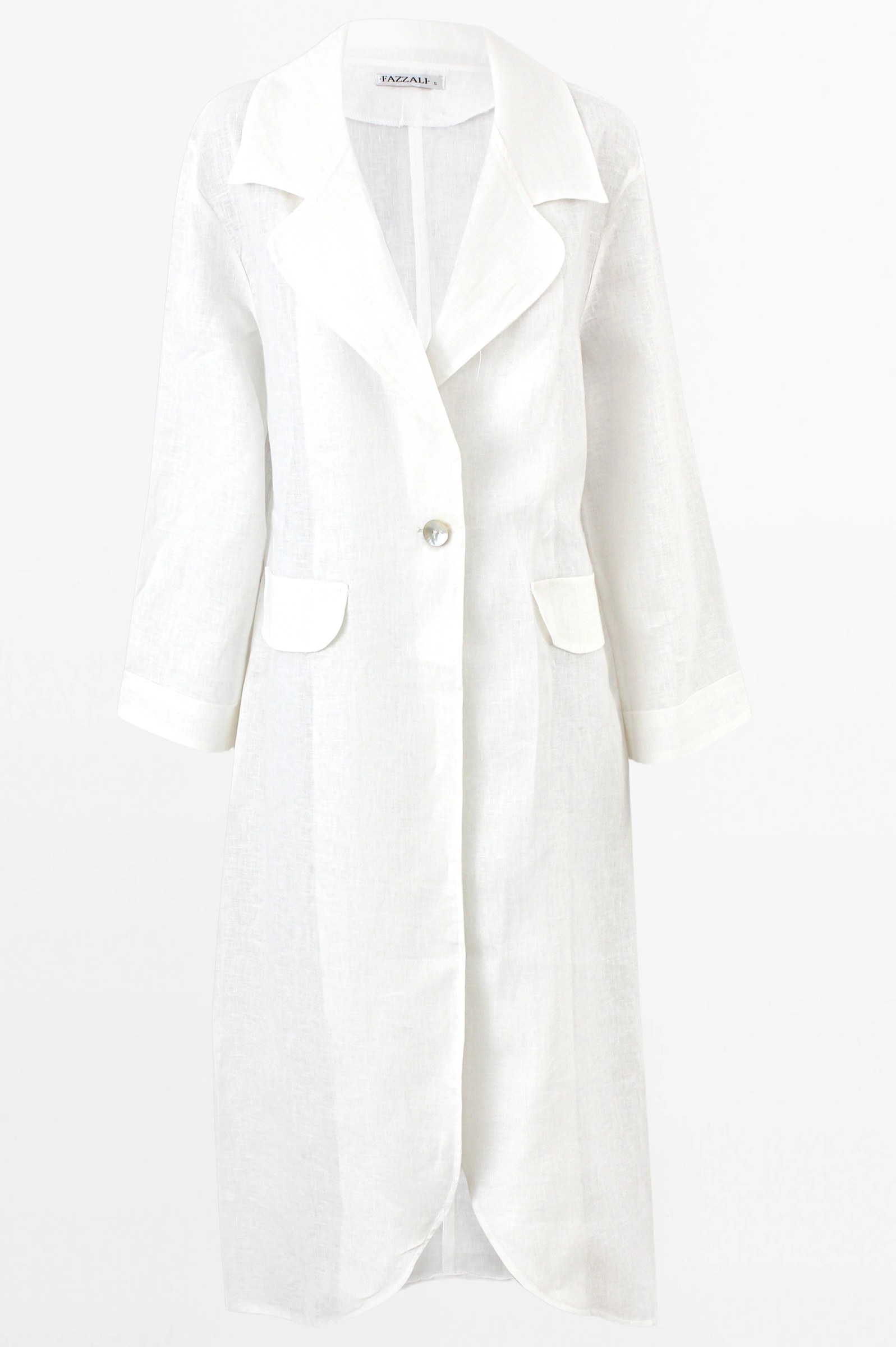 Flowy Long Linen Blazer.
