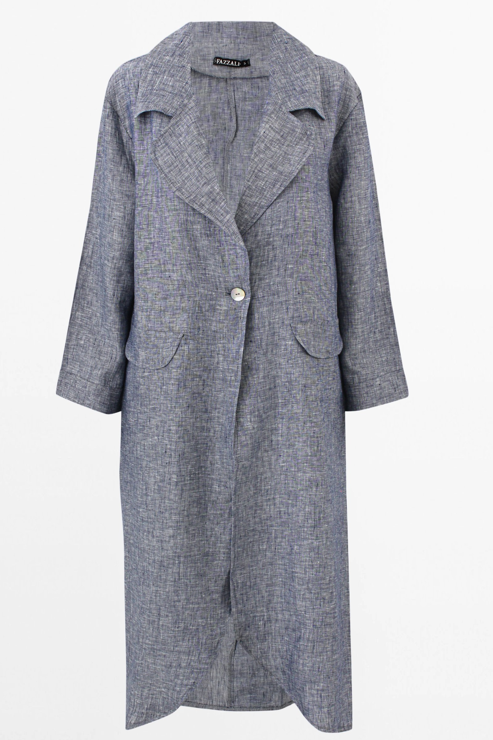 Flowy Long Linen Blazer.