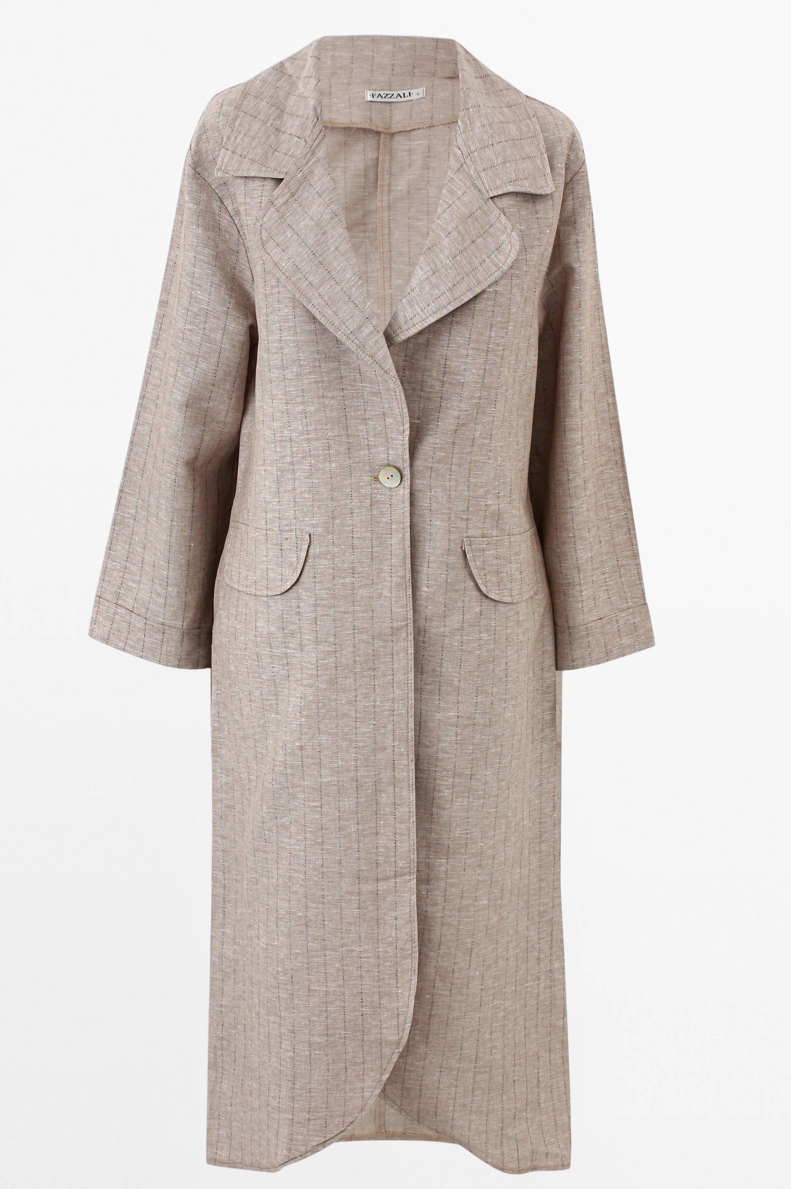 Flowy Long Linen Blazer.