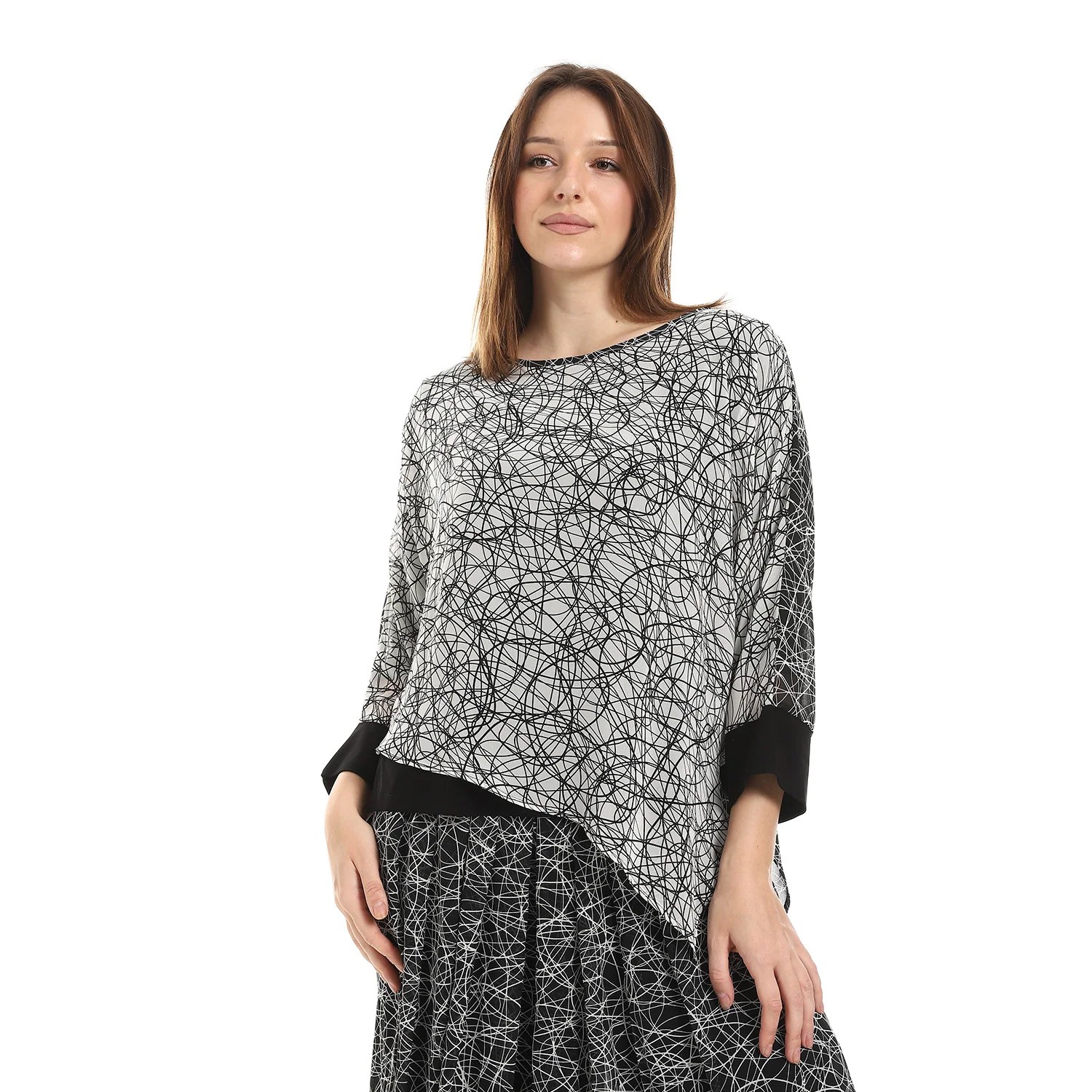 Patterned Chiffon Top