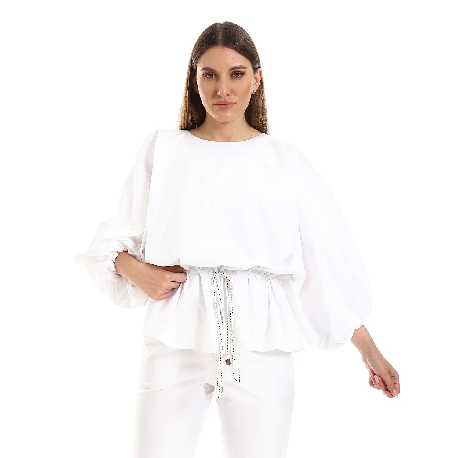 Blouse With Wide Puffy Over Sized Sleeves