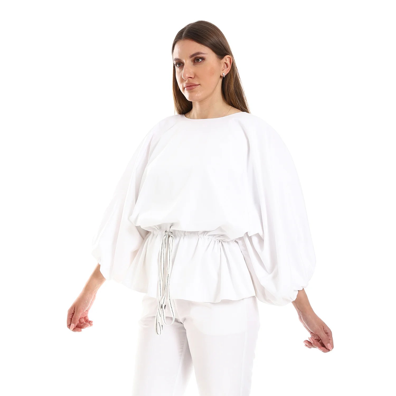 Blouse With Wide Puffy Over Sized Sleeves