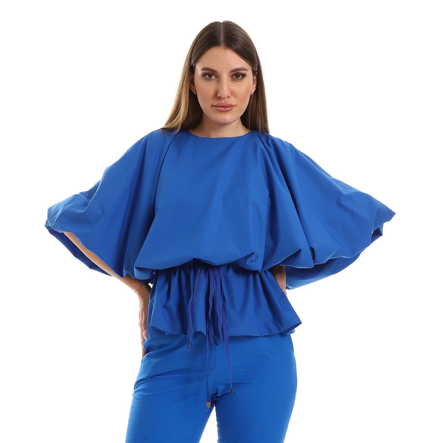 Blouse With Wide Puffy Over Sized Sleeves