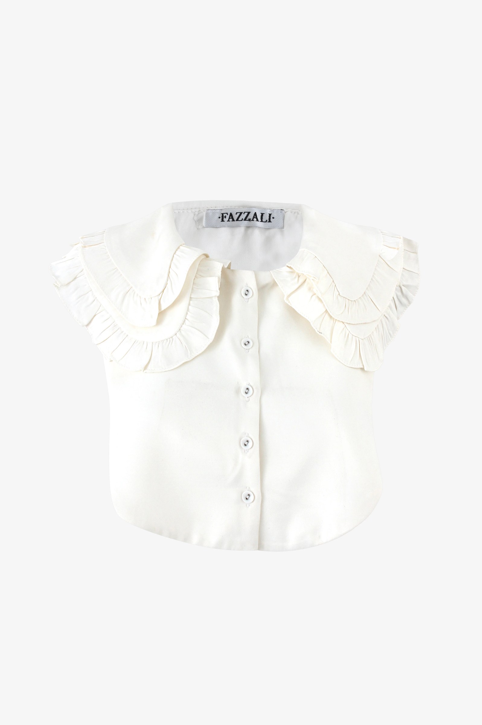 Silken Ruffle Collar Top