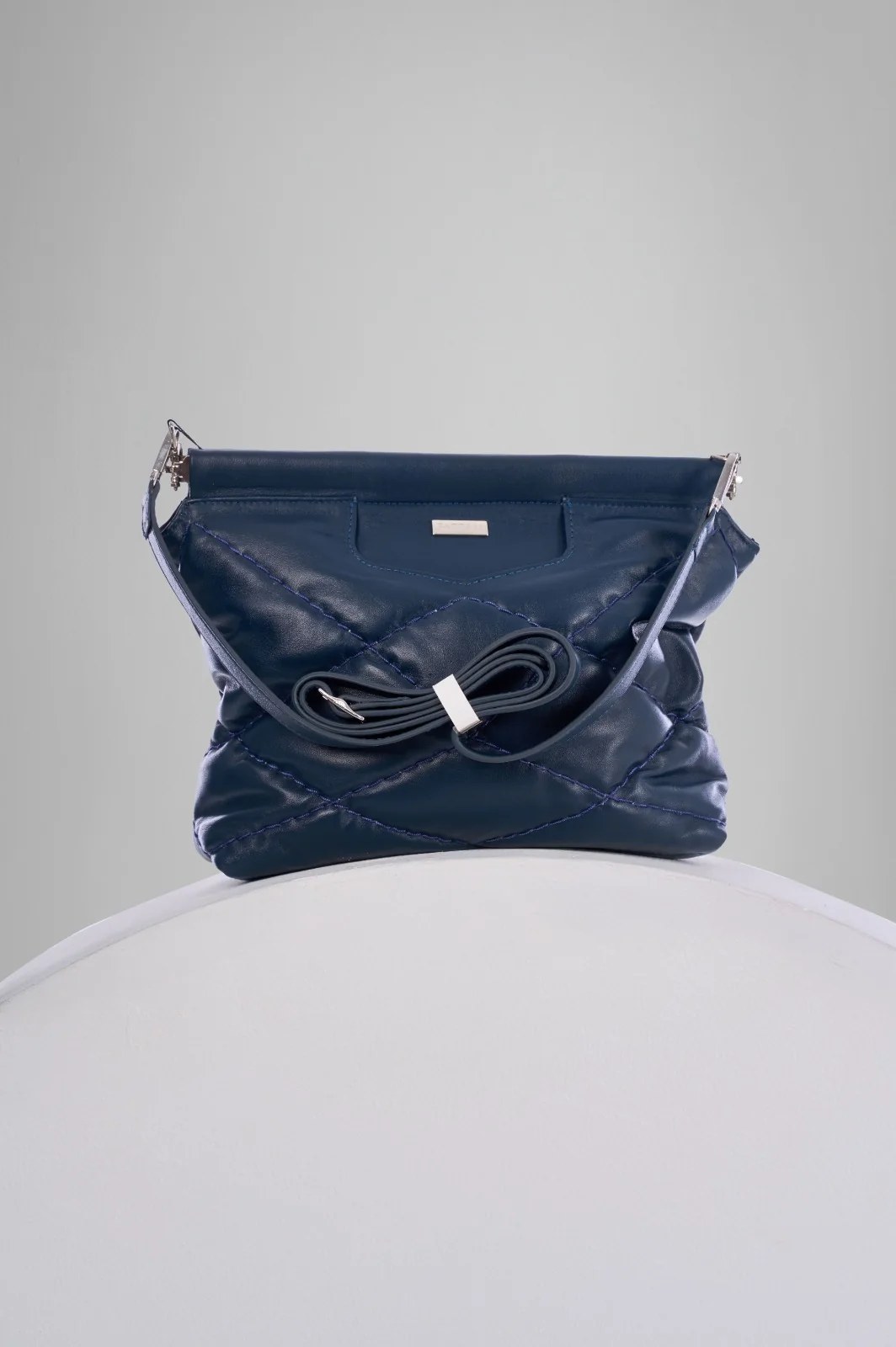 Quilted Genuine Leather Crossbody Bag