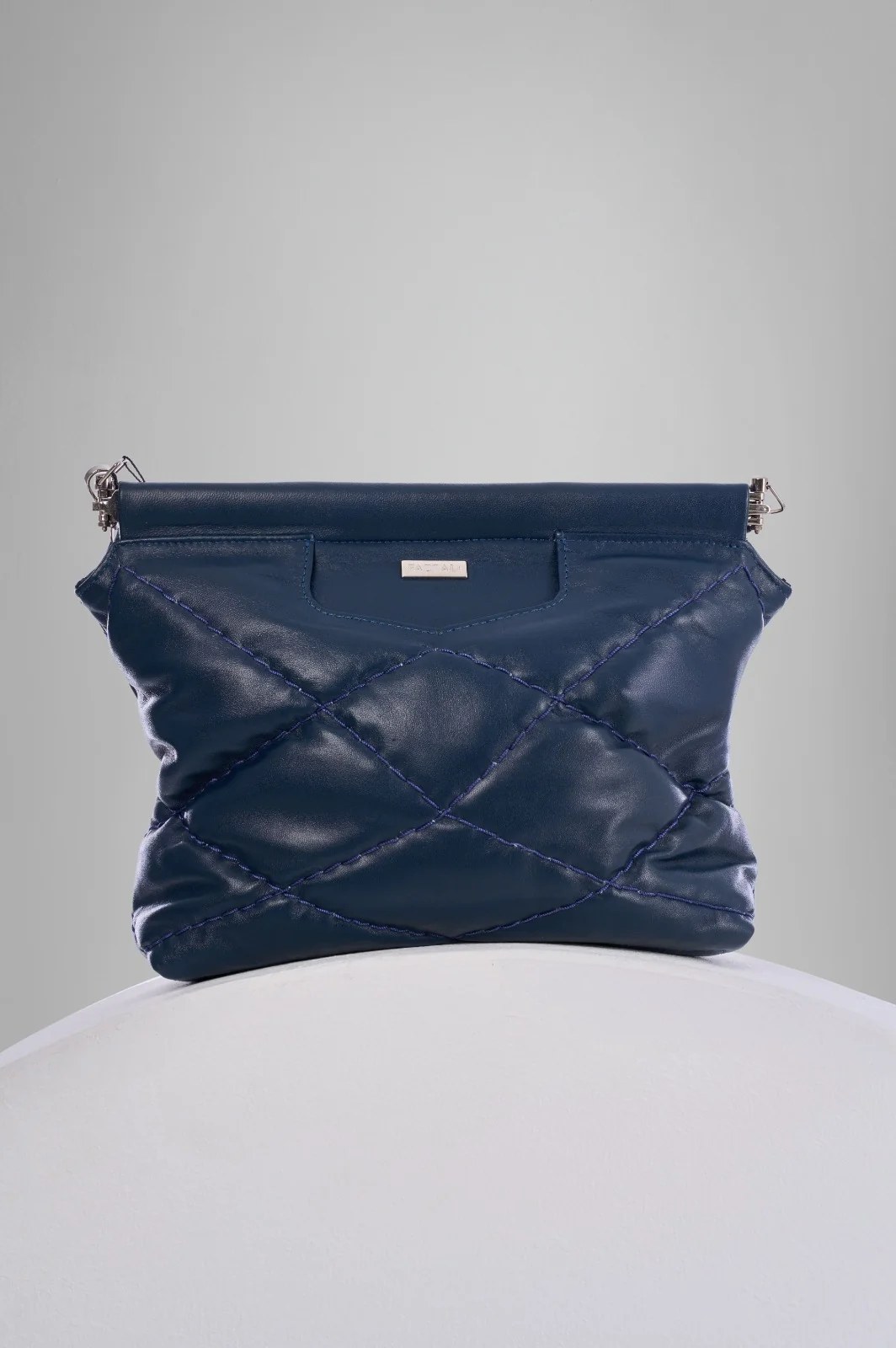 Quilted Genuine Leather Crossbody Bag