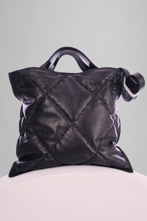 The Quilted Square Tote Bag - Genuine Leather
