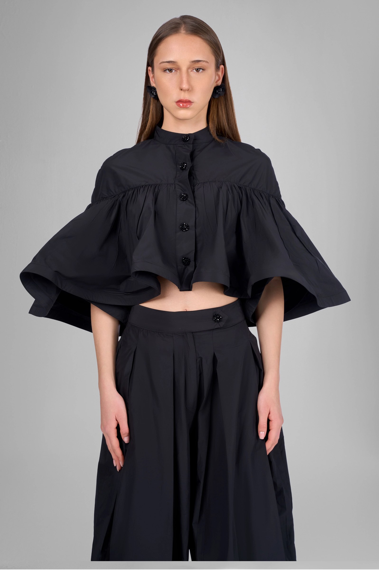 The Poise Sculpted Cape Top