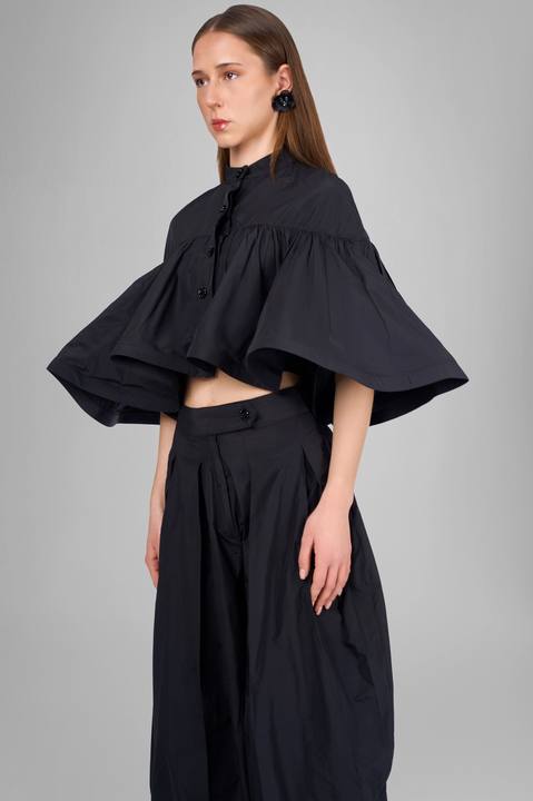 The Poise Sculpted Cape Top