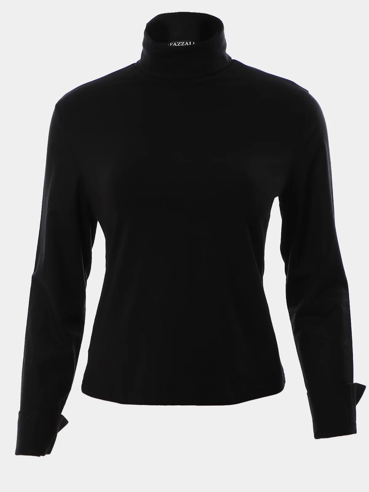 Turtleneck With Cotton Sleeves Blouse