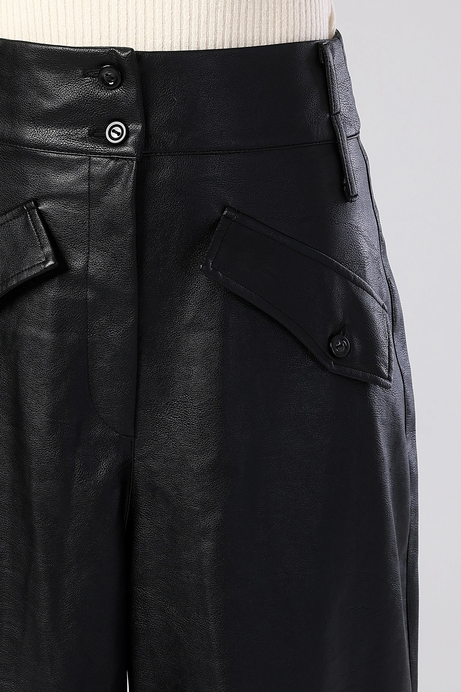 The Frontier Wide-Leg Leather Pants