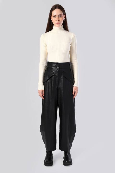 The Frontier Wide-Leg Leather Pants
