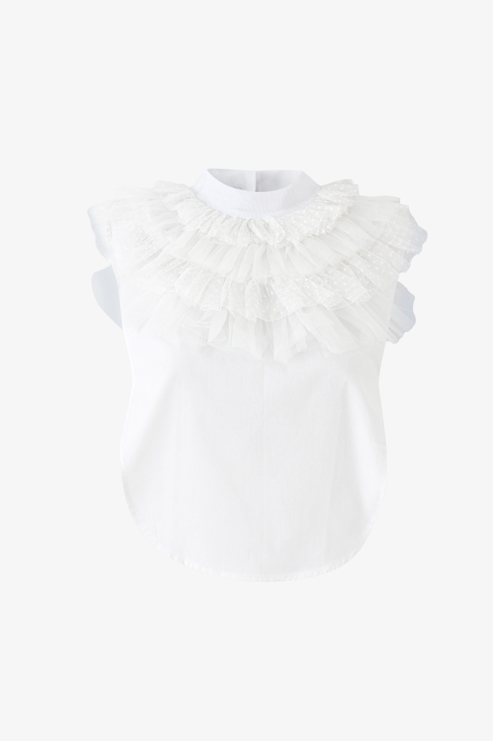 Ruffled Elegance Collar Top