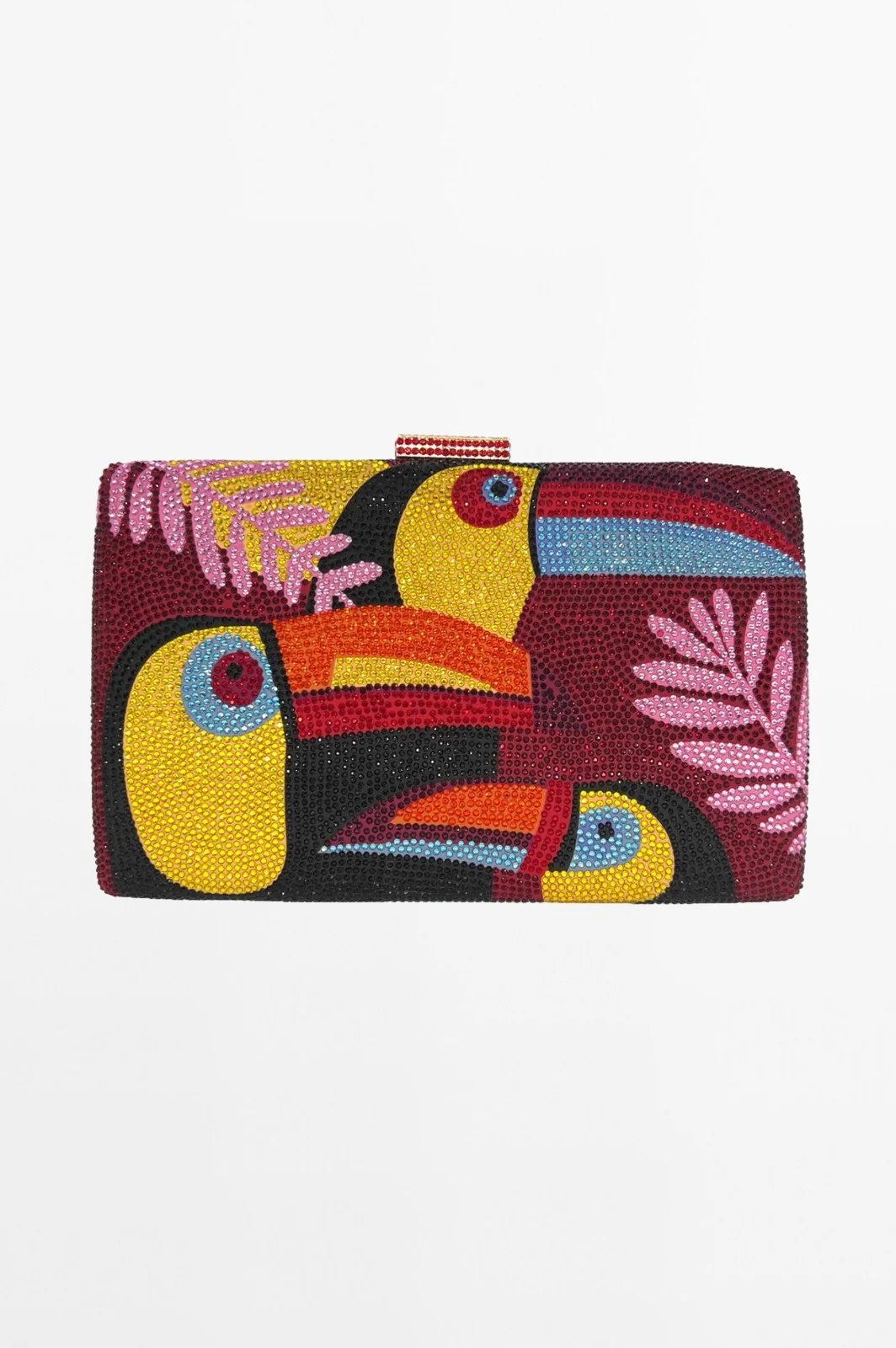 Ornate Toucan Embellished Evening Clutch