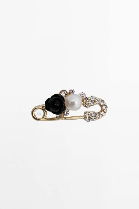 Flower & Pearl Pin Brooch