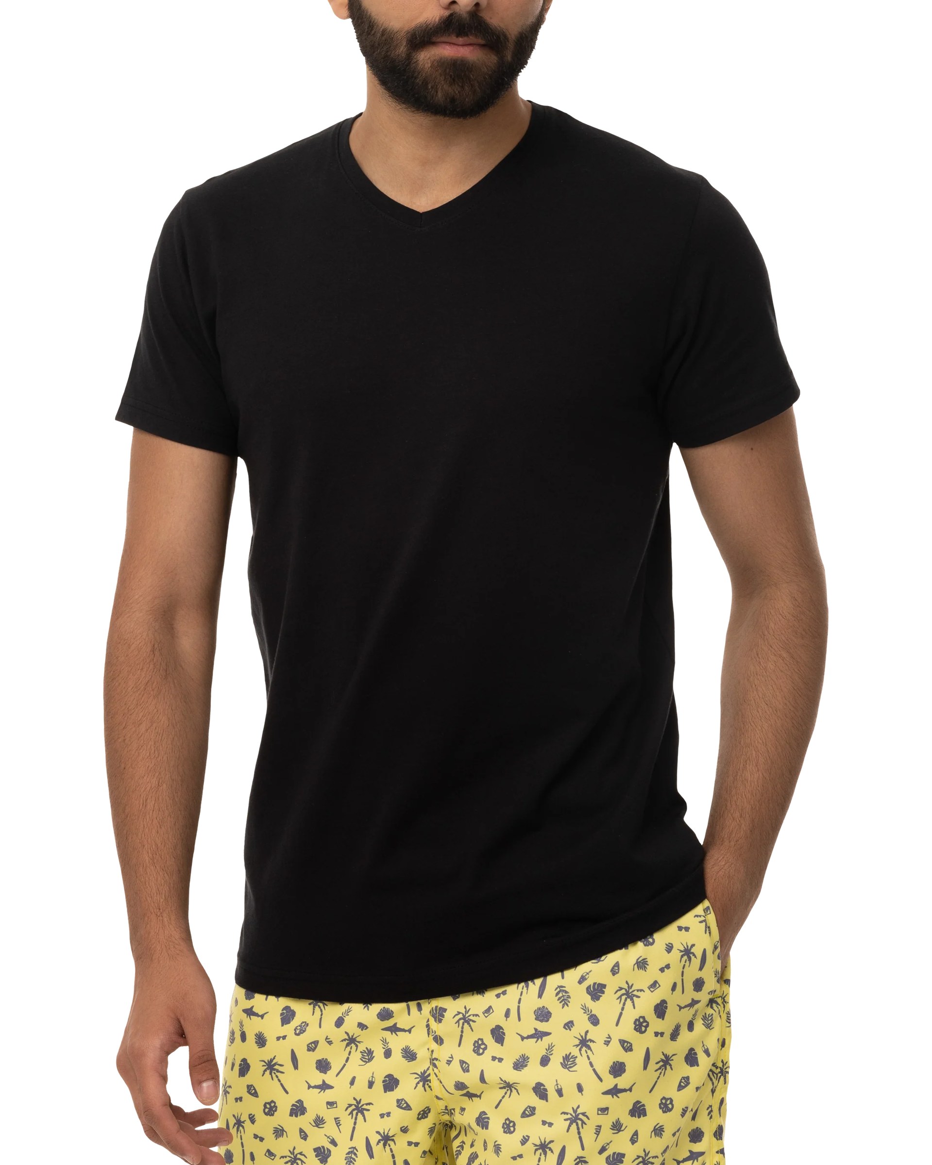 V-NECK BLACK