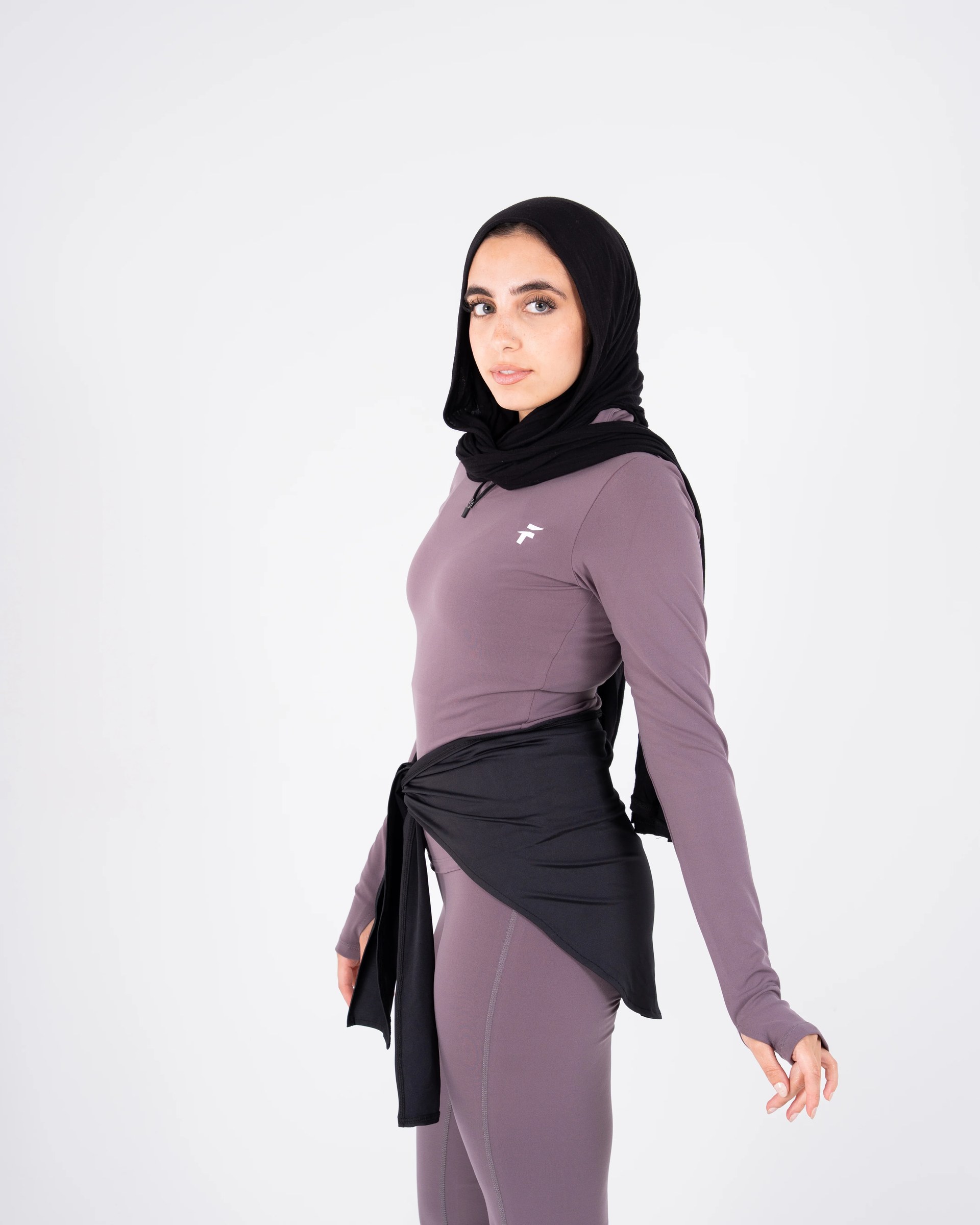 Ultra Soft Essential Zip-Up Body Fit Top - Purple Haze