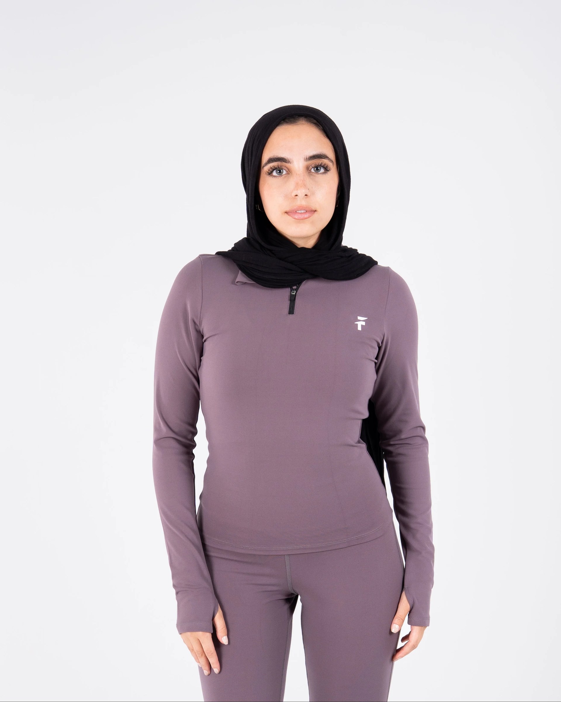 Ultra Soft Essential Zip-Up Body Fit Top - Purple Haze