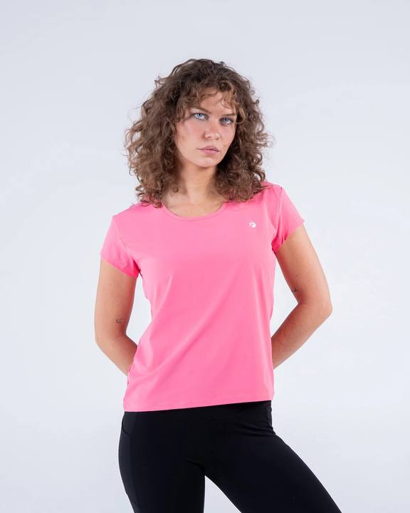 Signature Weave Quarter Sleeve Tee - Watermelon Pink