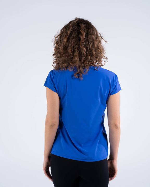 Signature Weave Quarter Sleeve Tee - Royal Blue