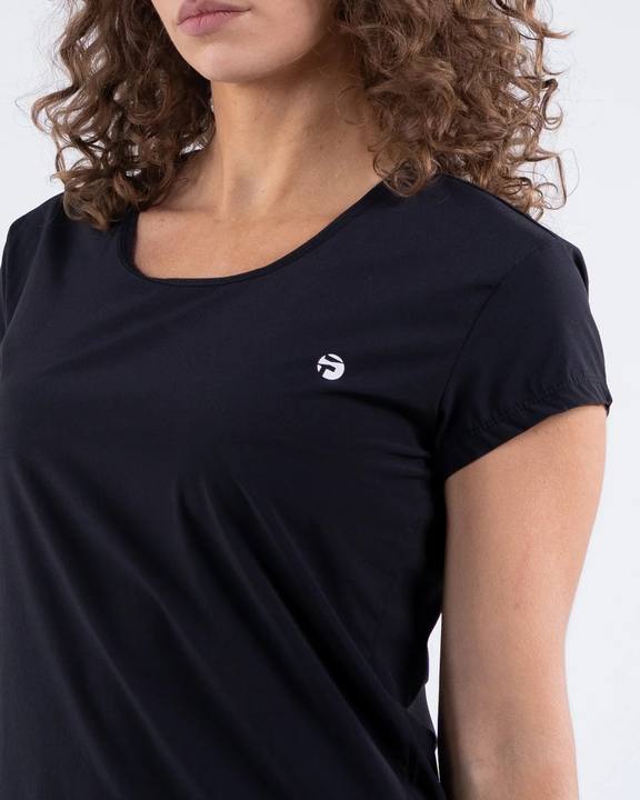 Signature Weave Quarter Sleeve Tee - Black