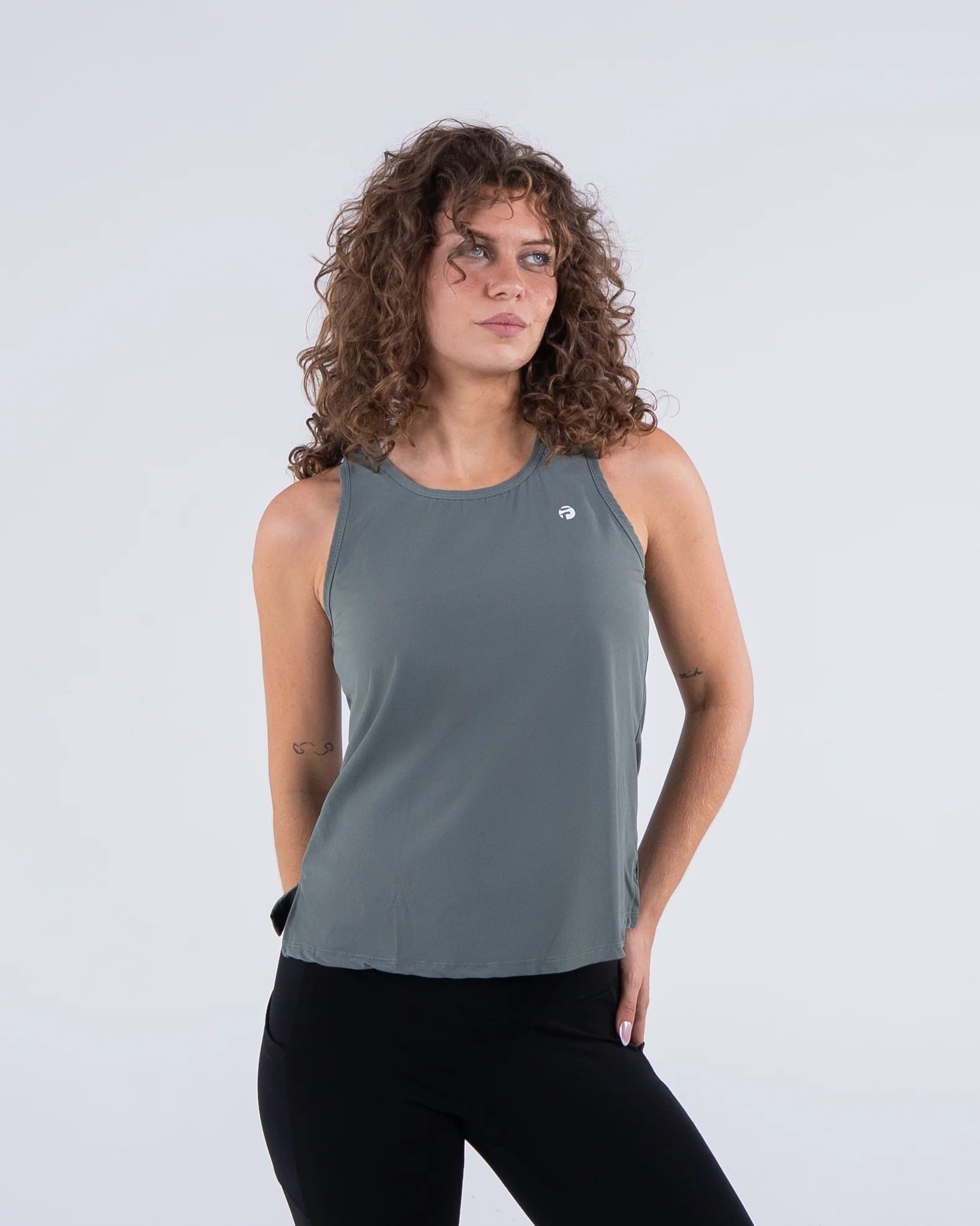 Signature Weave Tank - Deep Olive