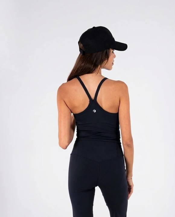 Ultra Soft Apex Padded Strap Tank - Black