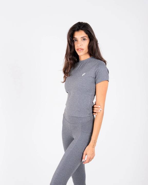 Ultra Soft Apex Longline Top - Dark Heather Grey