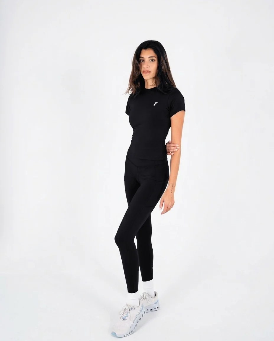 Ultra Soft Apex Longline Top - Black