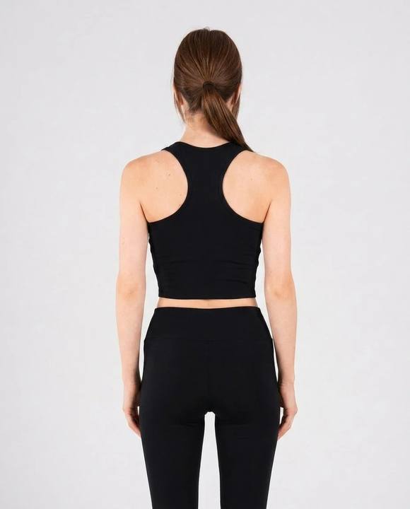 Ultra Soft Apex Crop Tank - Black