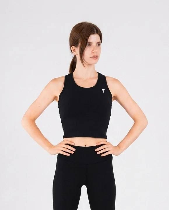 Ultra Soft Apex Crop Tank - Black