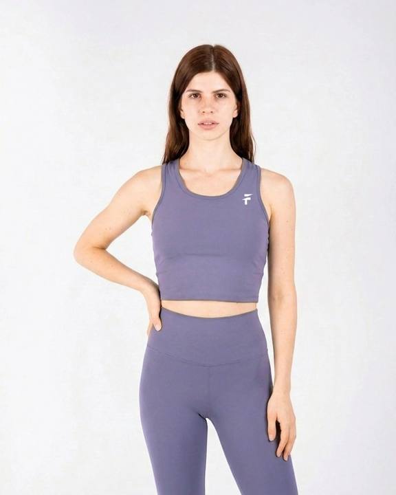 Ultra Soft Apex Crop Tank - Graphite