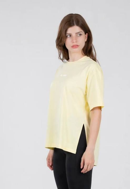 Cloud Cotton Oversized Slit Top - Butter Yellow