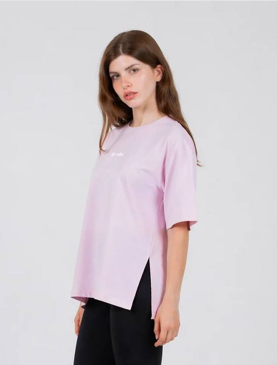 Cloud Cotton Oversized Slit Top - Baby Pink