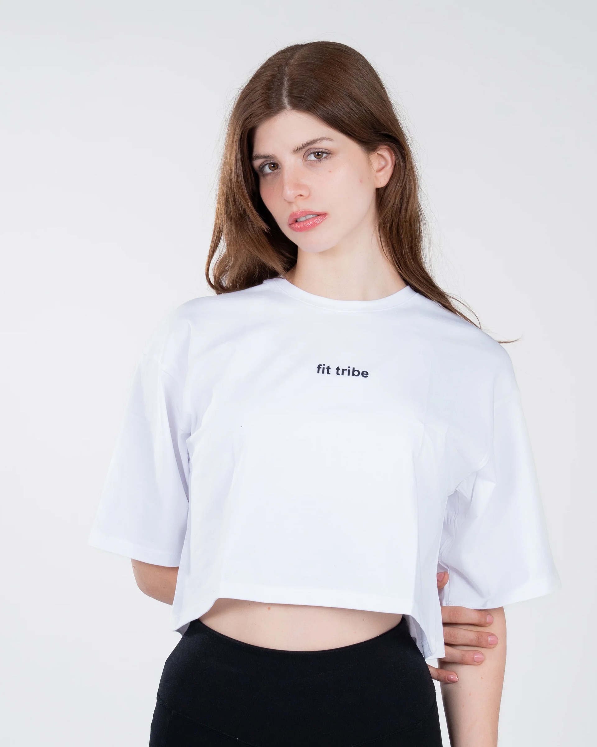 Cloud Cotton Oversized Crop Top - White