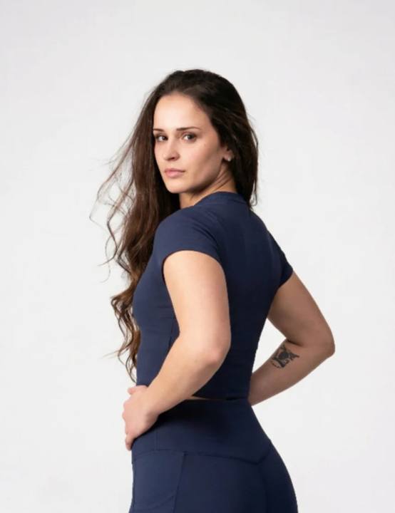 Ultra Soft Essential Crop Top - Navy