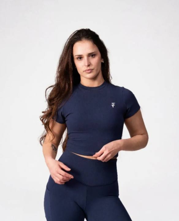 Ultra Soft Essential Crop Top - Navy