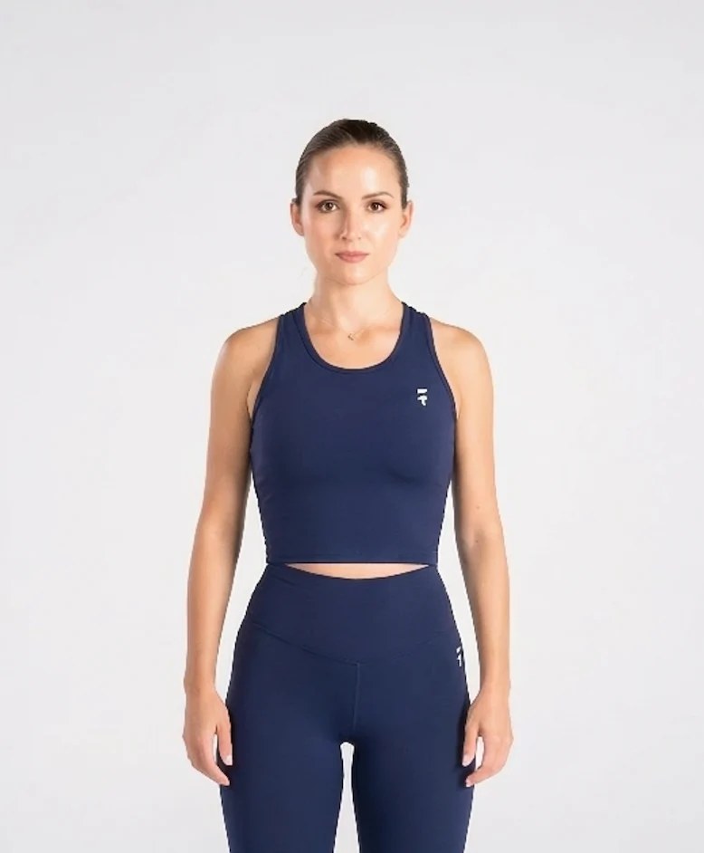 Ultra Soft Essential Crop Tank - Navy