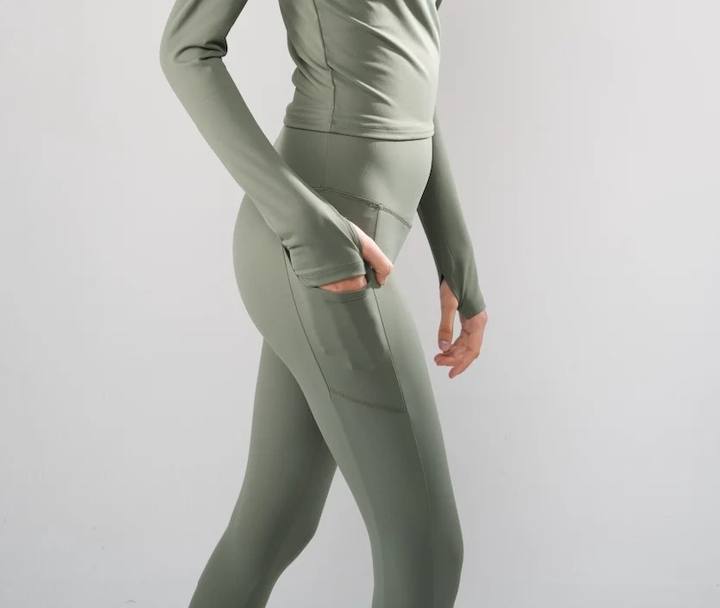 Ultra Soft Essential Pocketed Leggings - Army Green