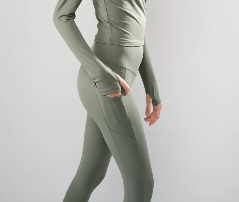 Ultra Soft Essential Pocketed Leggings - Army Green