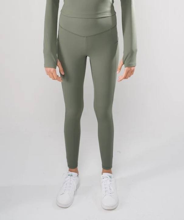 Ultra Soft Essential Pocketed Leggings - Army Green