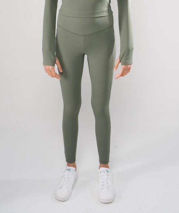 Ultra Soft Essential Pocketed Leggings - Army Green