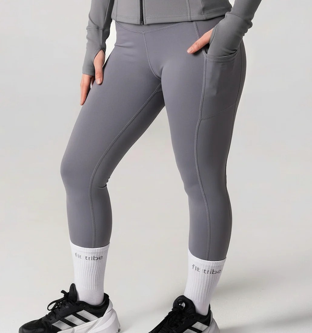 Ultra Soft Essential Pocketed Leggings - Stone Grey