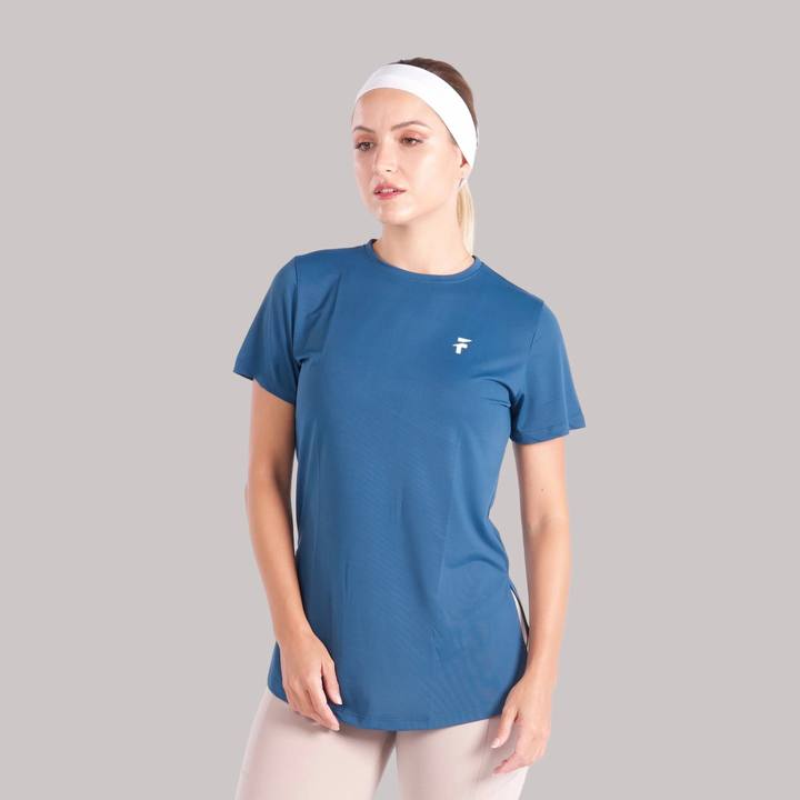 Performance Extended Short Sleeve Top - Cobalt Blue