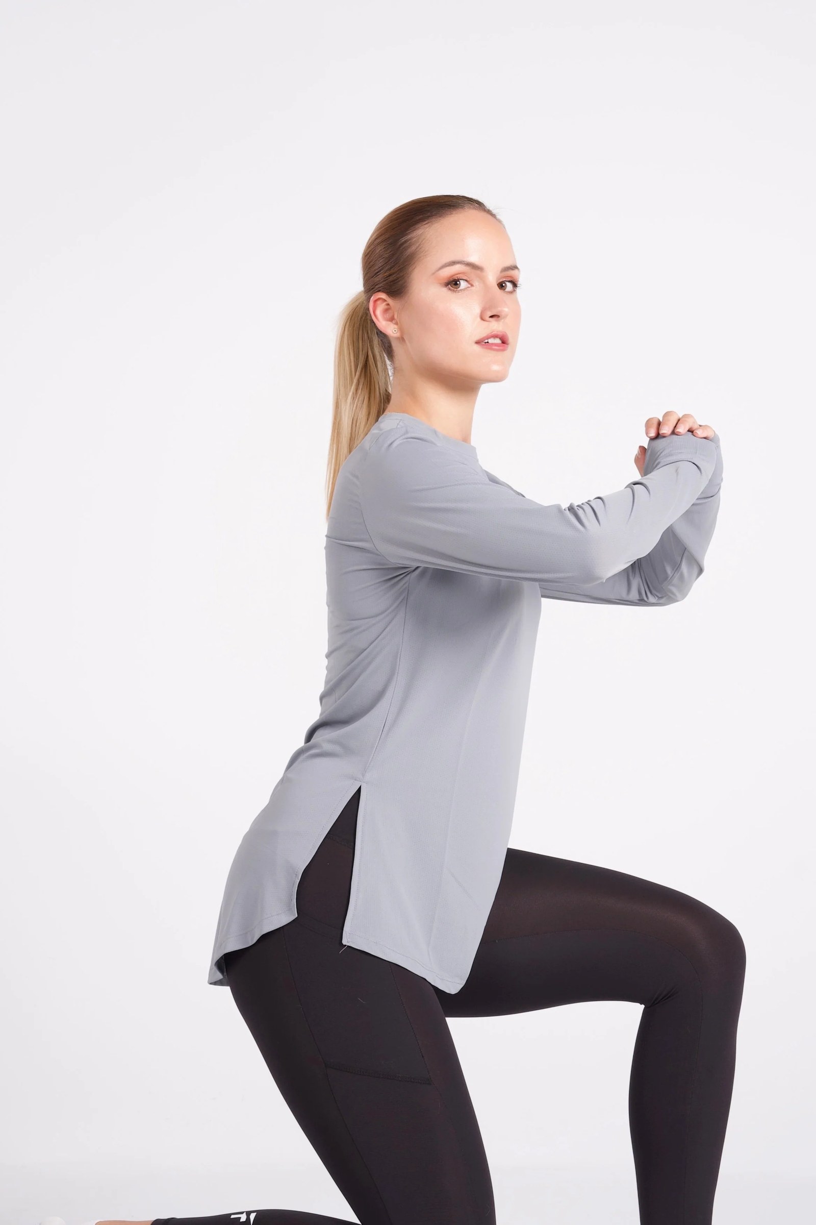 Performance Extended Long Sleeve Top - Grey